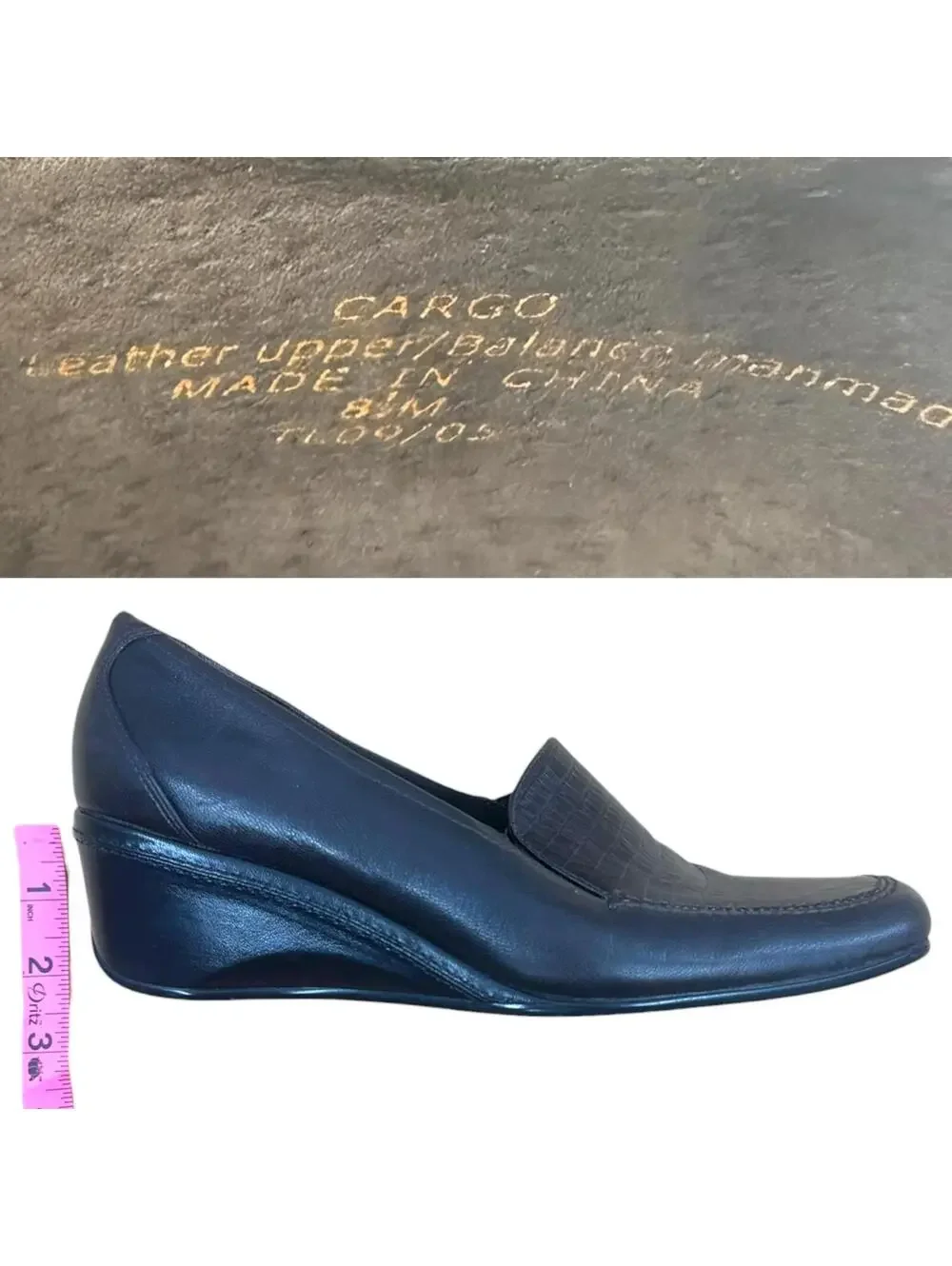 Liz Claiborne Croc Embossed‎ Wedge Loafers